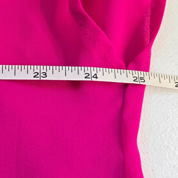 630-29 Torrid Hot Pink Georgette Ring-Back top blouse Size 1 (14/16) - Picture 10 of 12
